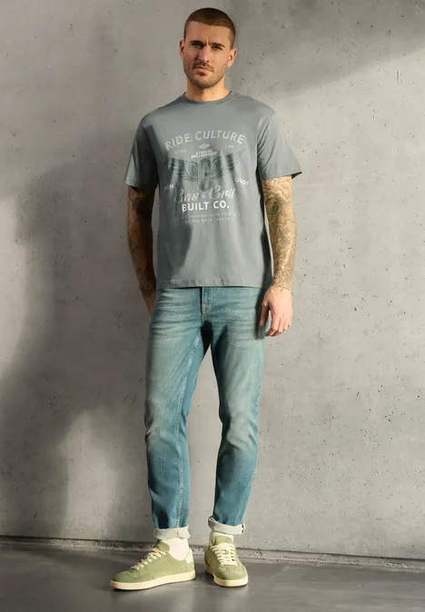 T-Shirt mit Frontprint dusty mint T-Shirt mit Frontprint dusty mint