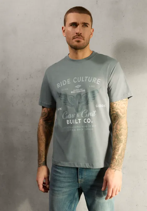 T-Shirt mit Frontprint dusty mint T-Shirt mit Frontprint dusty mint