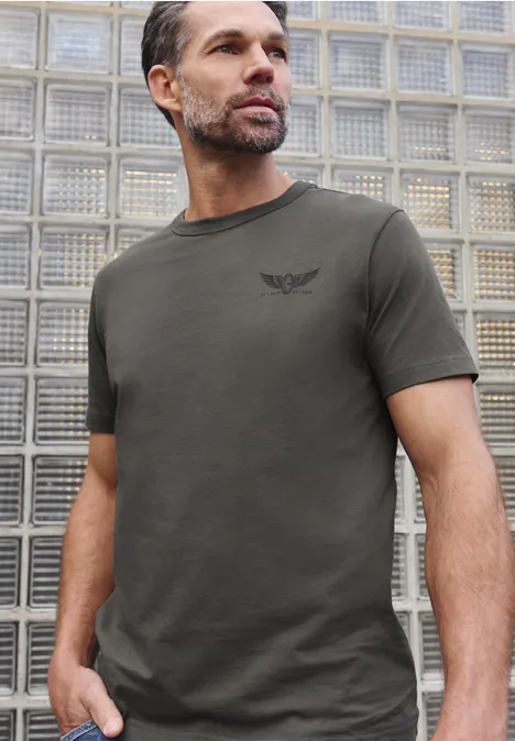 T-shirt avec petit imprimé oil grey