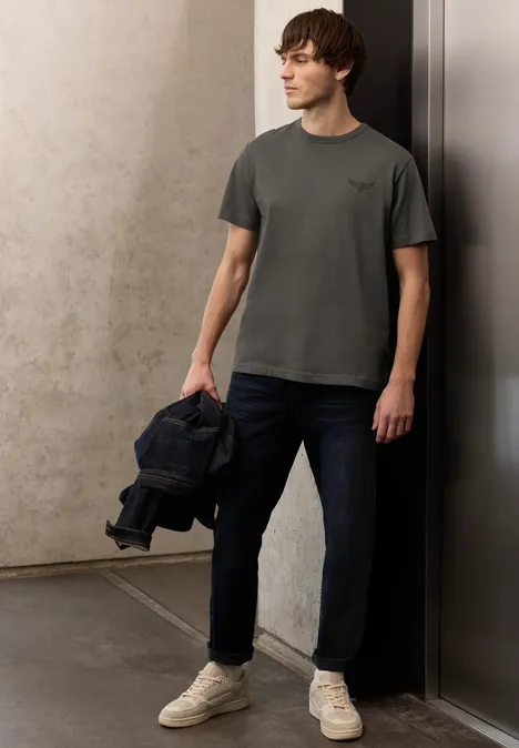 T-shirt avec petit imprimé oil grey