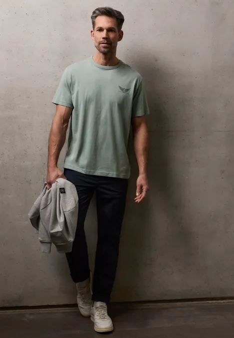 T-Shirt mit kleinem Print dusty mint