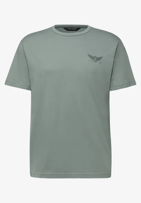 T-Shirt mit kleinem Print dusty mint