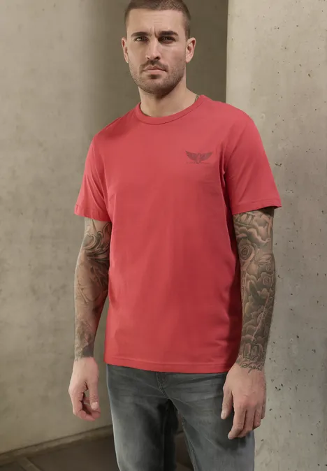 T-Shirt mit kleinem Print dull coral