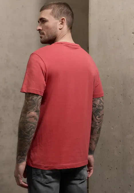 T-Shirt mit kleinem Print dull coral