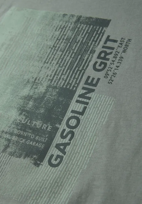 Shirt met print aan de voorkant dusty mint