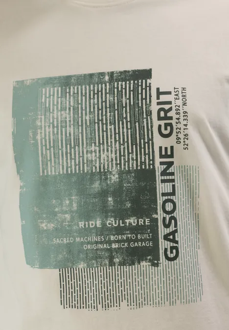 T-Shirt mit Frontprint white sand