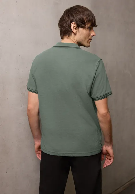 Struktur Poloshirt dusty mint