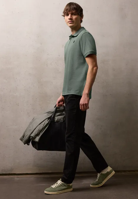 Struktur Poloshirt dusty mint