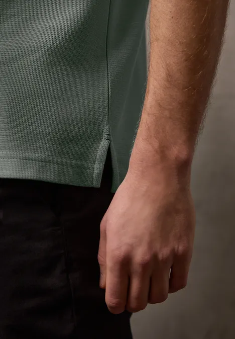 Struktur Poloshirt dusty mint