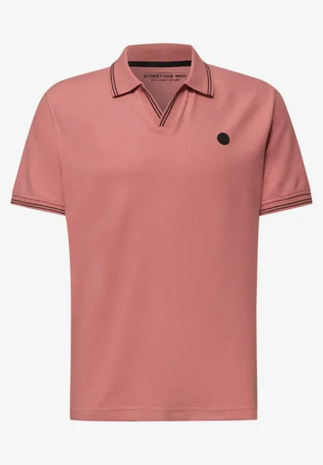 Kurzarm Poloshirt mit Struktur sunrise red Kurzarm Poloshirt mit Struktur sunrise red