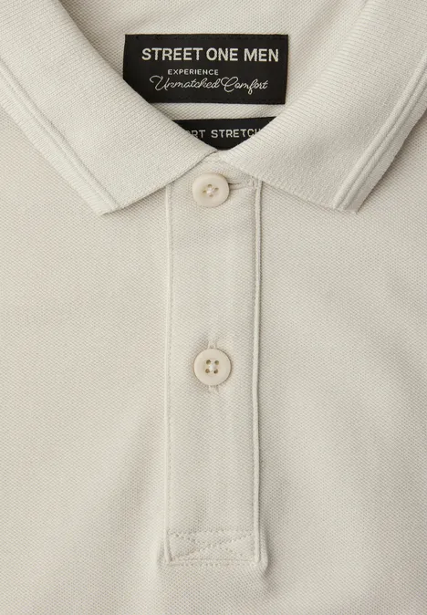 Basis poloshirt white sand
