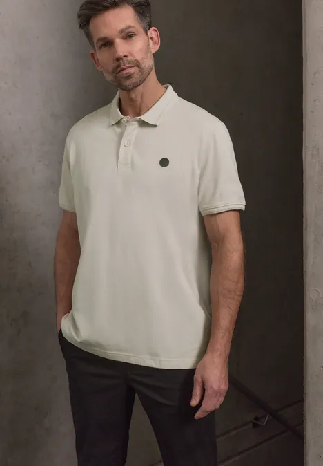 Basis poloshirt white sand
