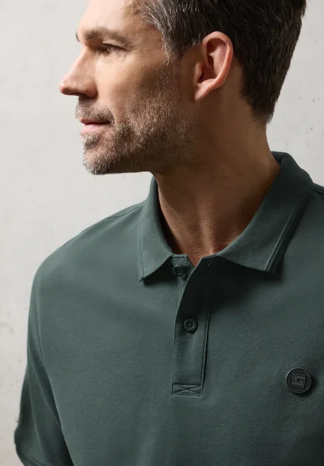 Basis poloshirt sea green