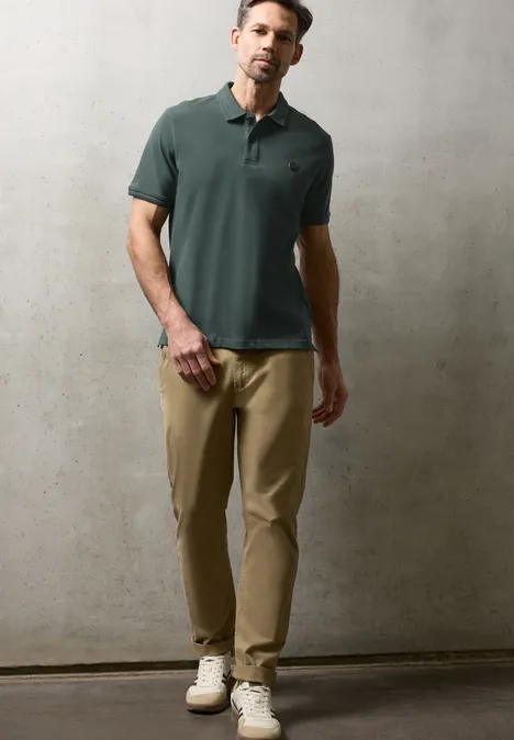 Basis poloshirt sea green