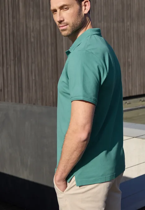 Kurzarm Poloshirt in Stretchqualität caribbean green Kurzarm Poloshirt in Stretchqualität caribbean green