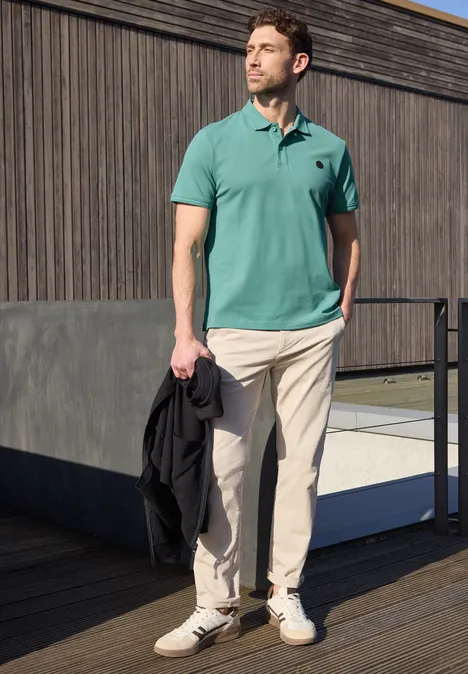 Kurzarm Poloshirt in Stretchqualität caribbean green Kurzarm Poloshirt in Stretchqualität caribbean green