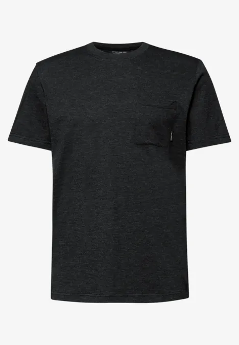 T-Shirt mit Brusttasche basic black