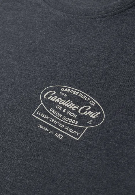 Shirt met borstprint dark ink blue