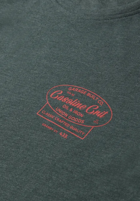 Shirt met borstprint sea green