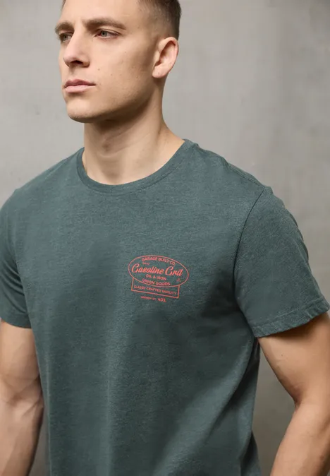 Shirt met borstprint sea green