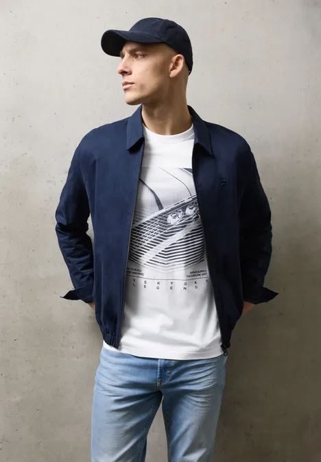 Shirt met print aan de voorkant bright white