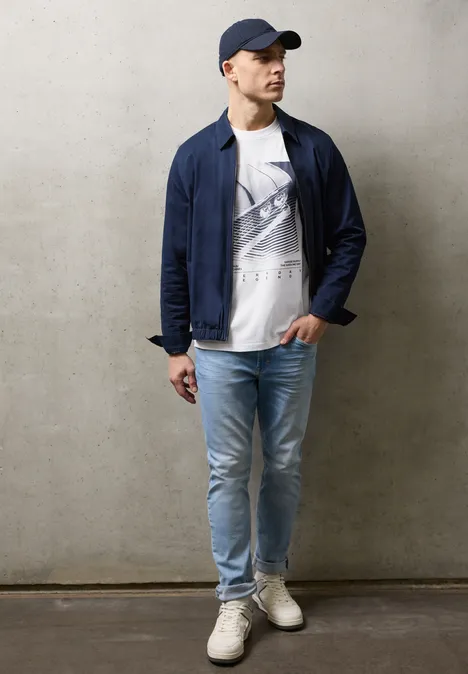 Shirt met print aan de voorkant bright white