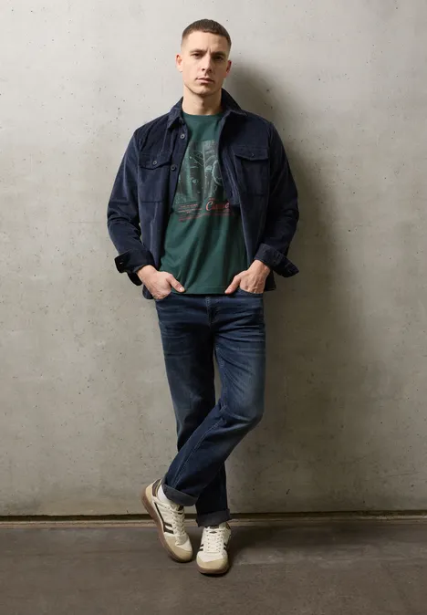 Shirt met print aan de voorkant sea green