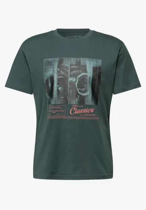 T-Shirt mit Frontprint sea green
