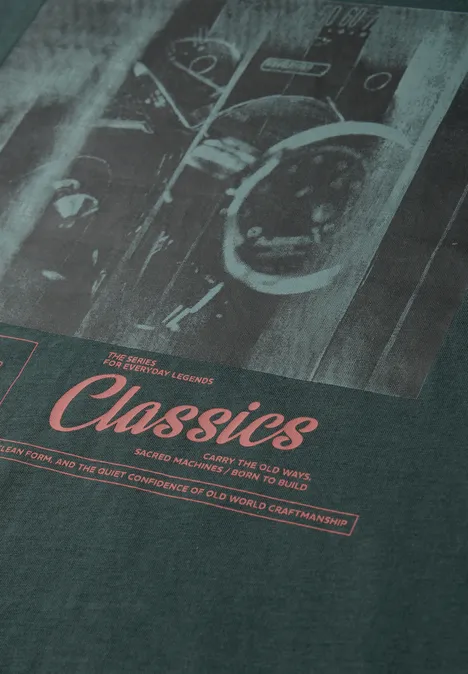 Shirt met print aan de voorkant sea green