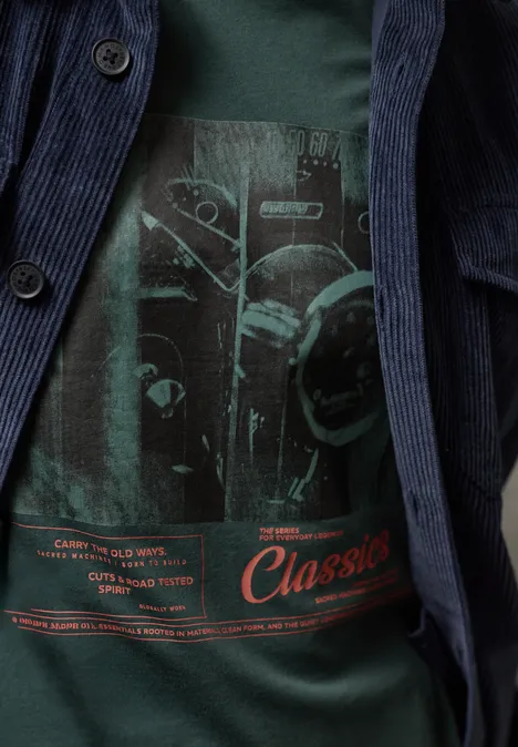 Shirt met print aan de voorkant sea green