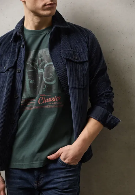 Shirt met print aan de voorkant sea green