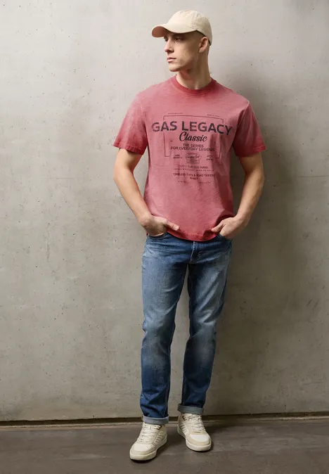 Kledingstuk geverfd Shirt dull coral