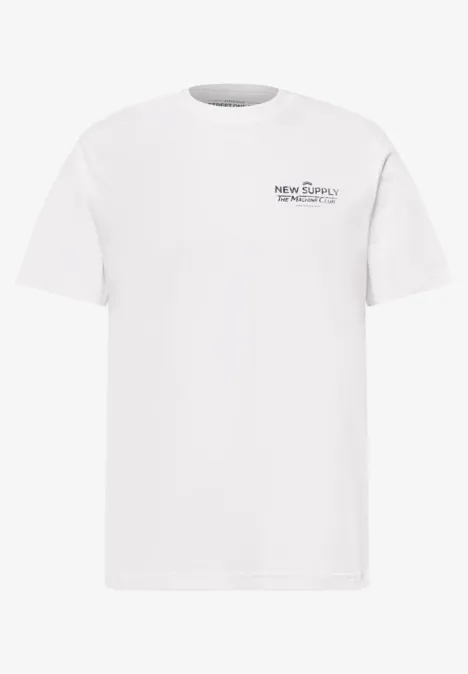 T-Shirt mit Backprint bright white