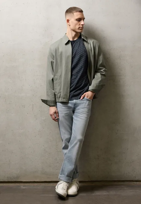 Shirt met print dark ink blue