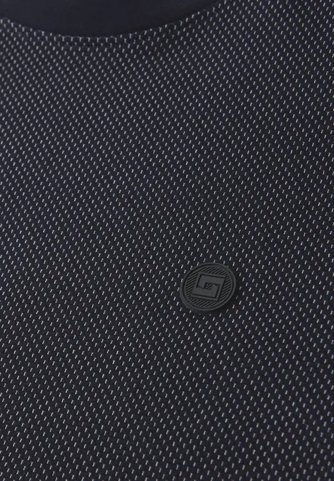 Shirt met textuur dark ink blue