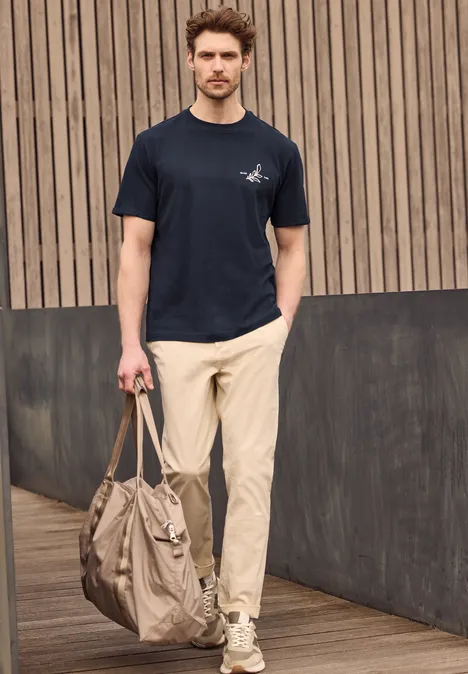 T-Shirt mit Rundhals und Backprint dark ink blue T-Shirt mit Rundhals und Backprint dark ink blue