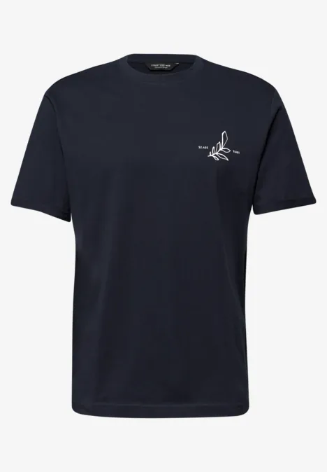 T-Shirt mit Rundhals und Backprint dark ink blue T-Shirt mit Rundhals und Backprint dark ink blue