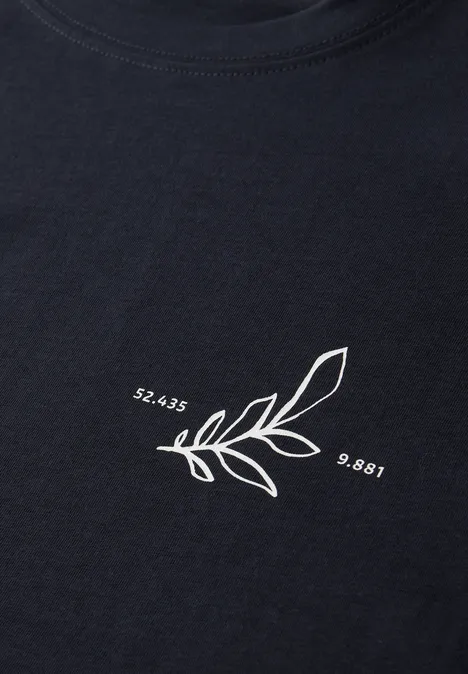 T-Shirt mit Rundhals und Backprint dark ink blue T-Shirt mit Rundhals und Backprint dark ink blue