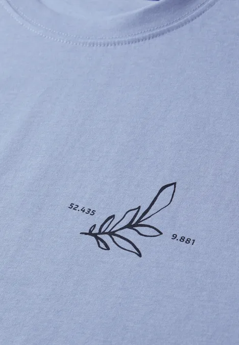 T-Shirt mit Rundhals und Backprint beach blue T-Shirt mit Rundhals und Backprint beach blue