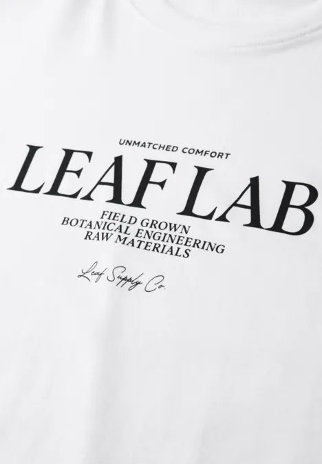 T-shirt à col rond avec chestprint bright white