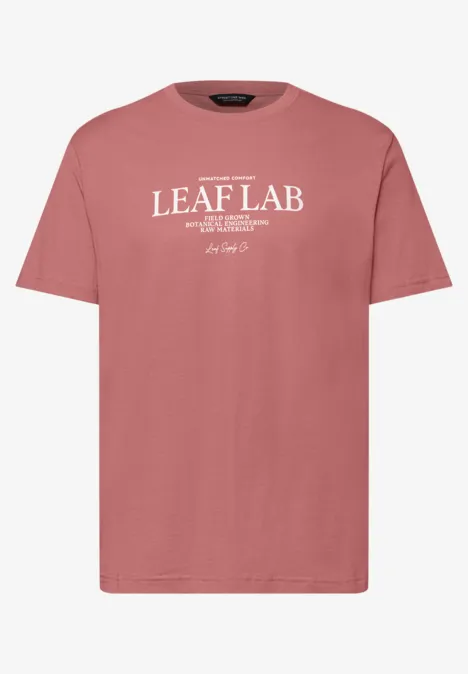 T-shirt à col rond avec chestprint sunrise red