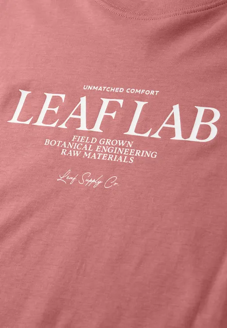 T-shirt à col rond avec chestprint sunrise red