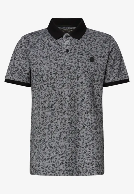 Oxford poloshirt met korte mouwen en print Black Oxford poloshirt met korte mouwen en print Black