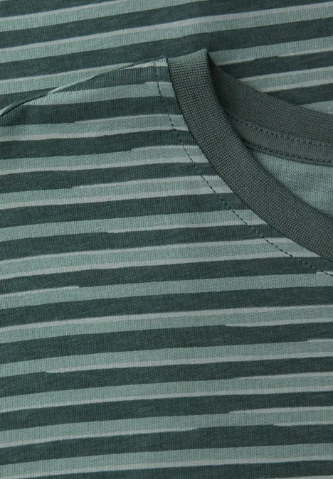 T-Shirt mit Rundhals und Allover-Print sea green