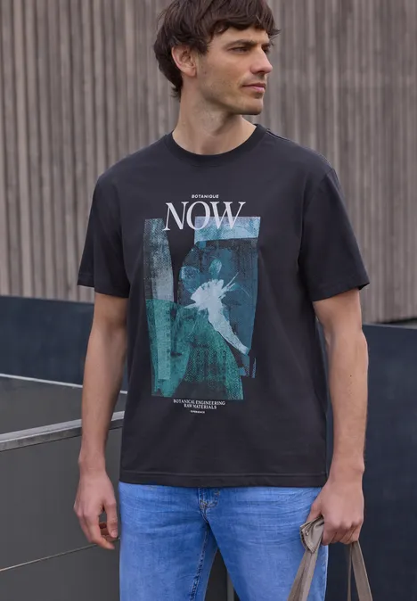 T-shirt à col rond avec photo imprimée dark ink blue T-shirt à col rond avec photo imprimée dark ink blue