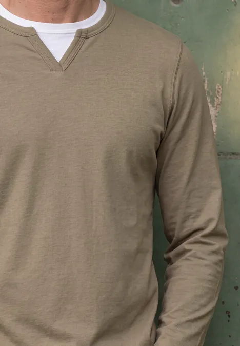 Henleyshirt im 2-in-1-Look antique beige Henleyshirt im 2-in-1-Look antique beige