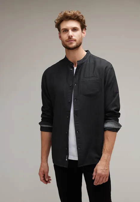 Hemd mit Struktur Black Hemd mit Struktur Black