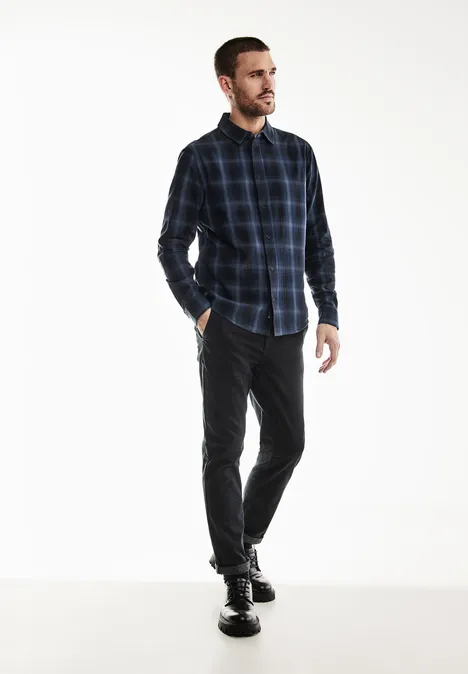 Kariertes Hemd dark dust blue Kariertes Hemd dark dust blue
