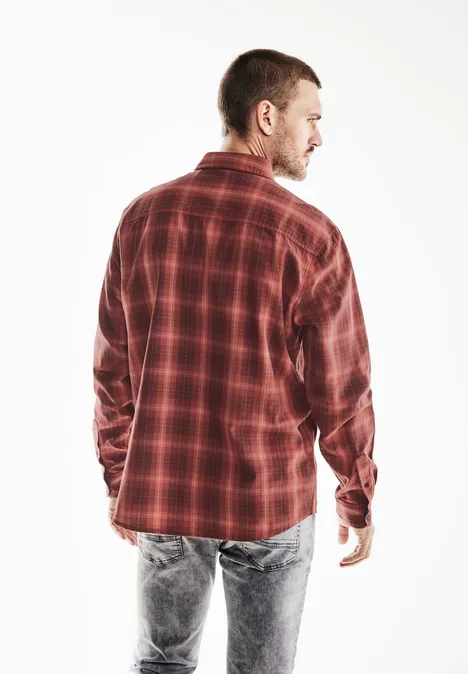 Chemise à carreaux rusty red