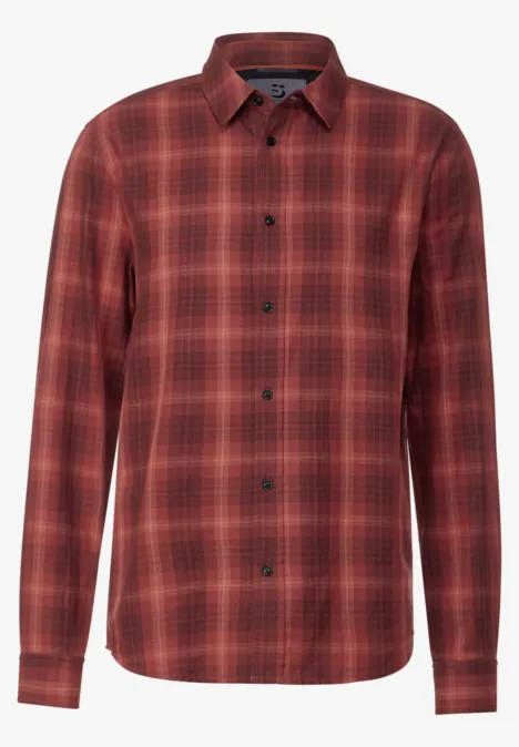 Chemise à carreaux rusty red